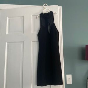 Sequin hearts black formal dress